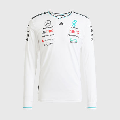 MAPF1 AUTH MENS DRIVER LS TEE - white