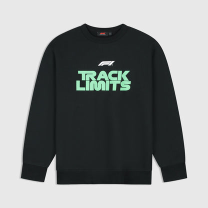 F1 FW Track Graphic Crew - True Black