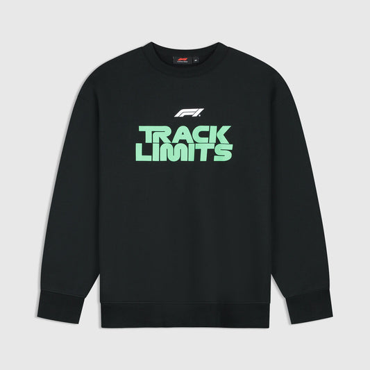 F1 FW Track Graphic Crew - True Black