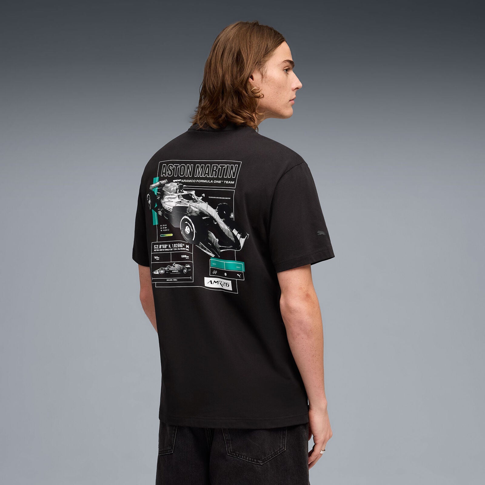 AMF1 LS Graphic Tee 2 - PUMA Black