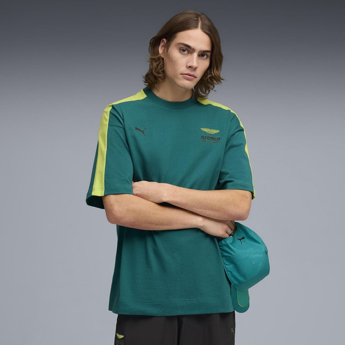 AMF1 LS T7 Tee - Green Lux