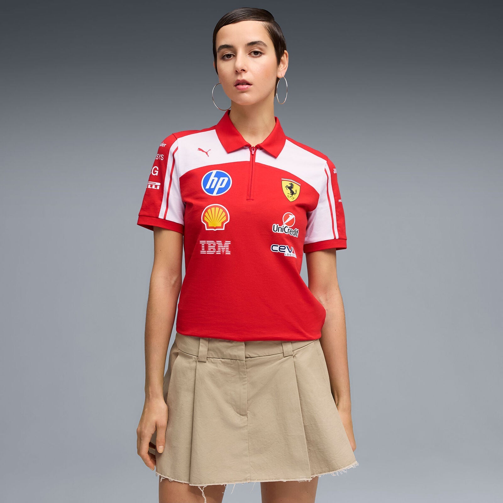 SF RP WMNs Polo - puma red