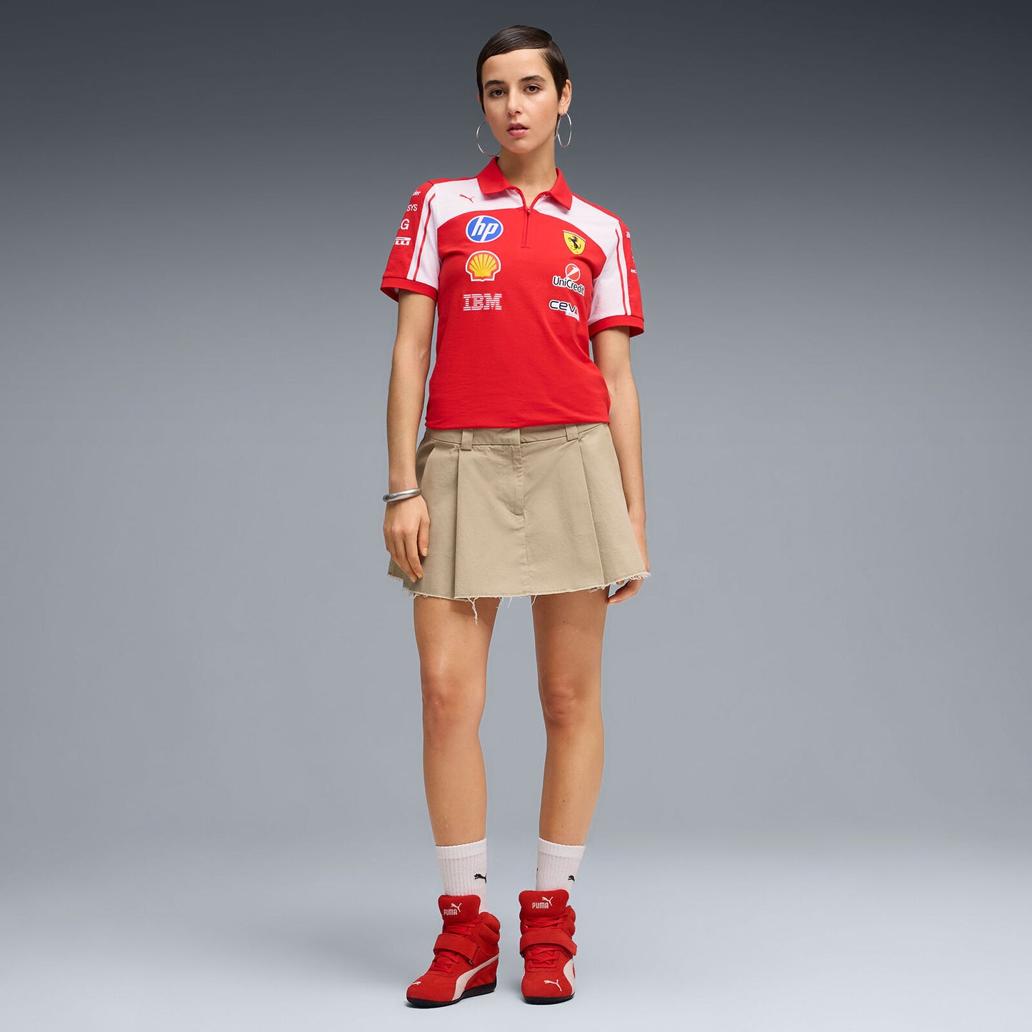 SF RP WMNs Polo - puma red