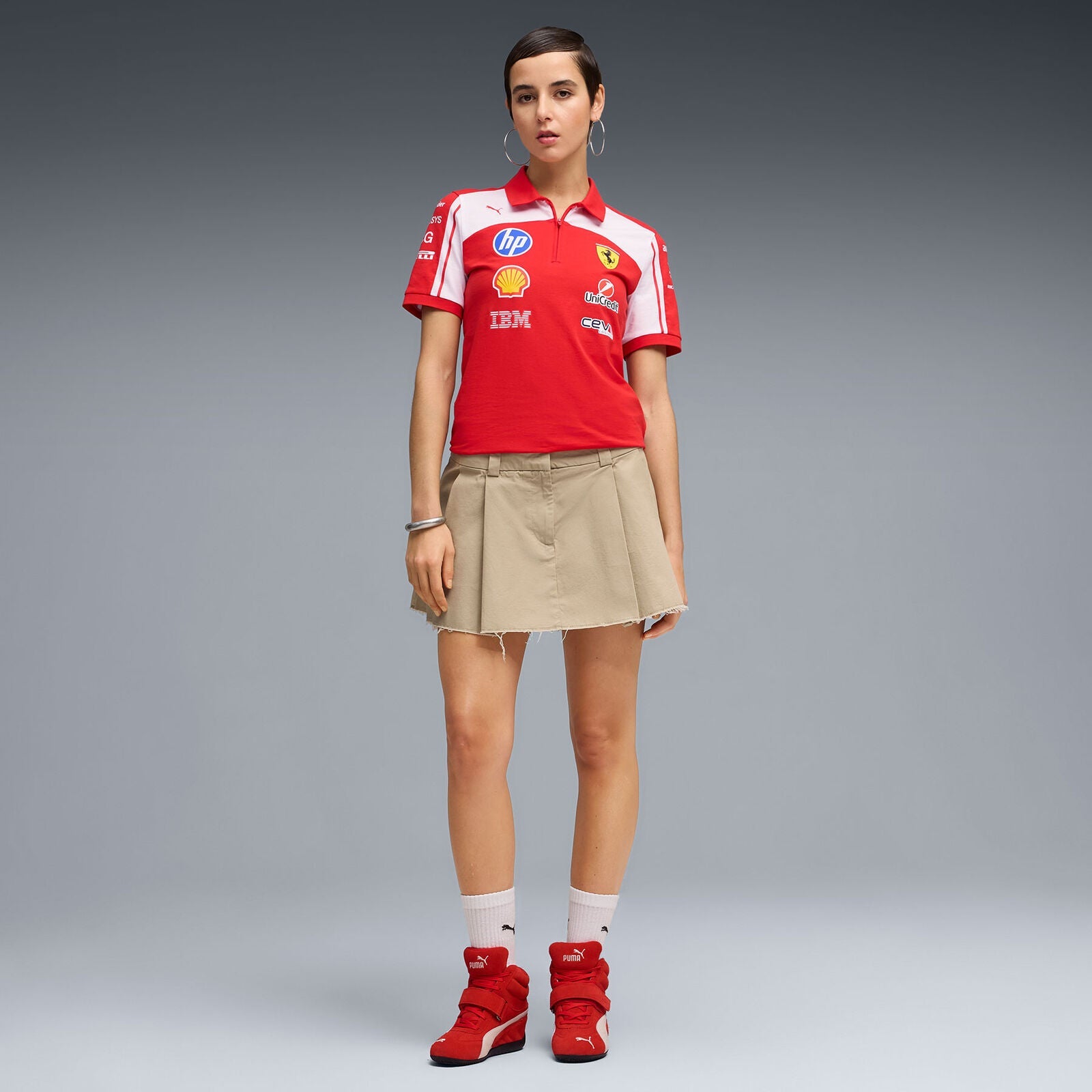 SF RP WMNs Polo - puma red