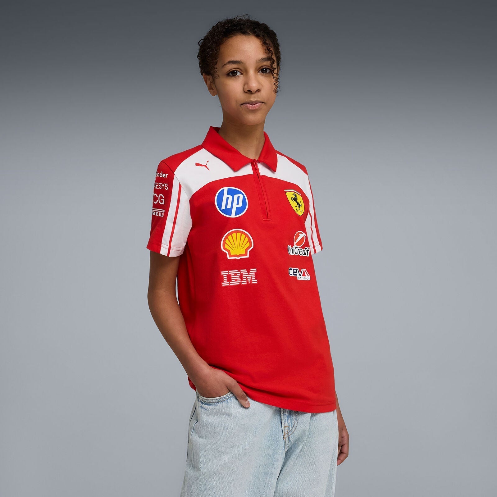 SF RP KIDs Polo - Puma red