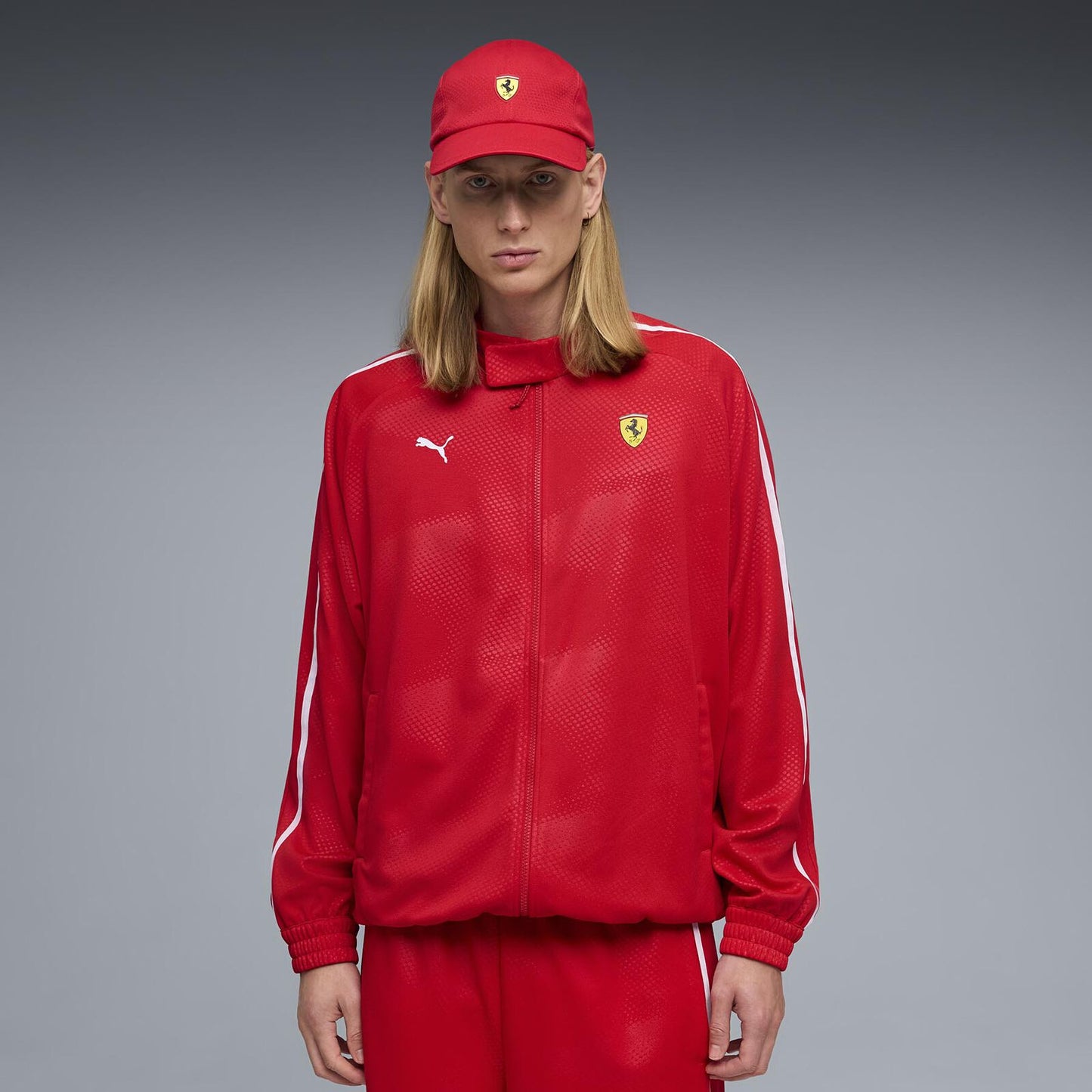SF LS T7 OS Track Jkt - rosso corsa red