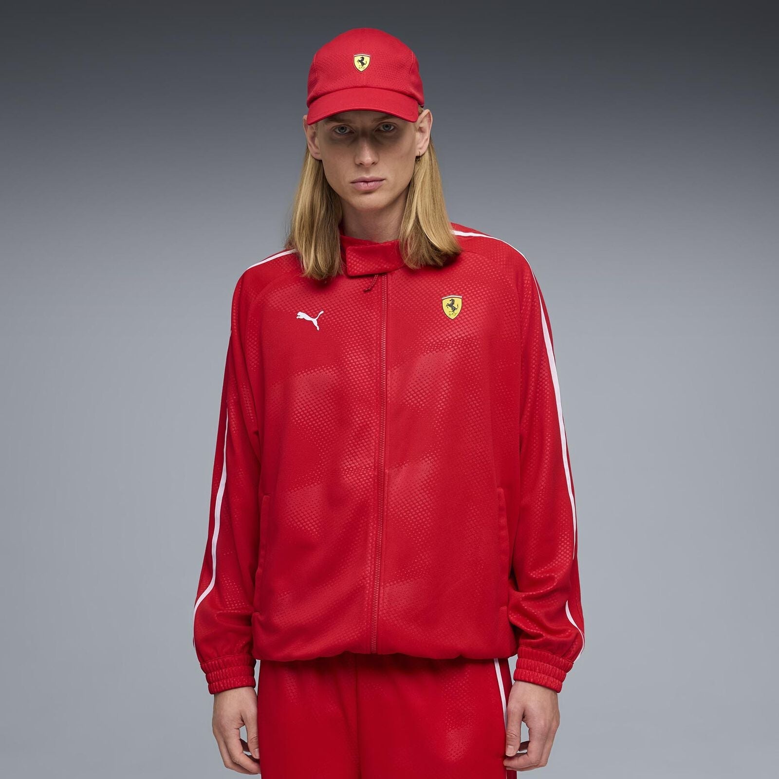 SF LS T7 OS Track Jkt - rosso corsa red
