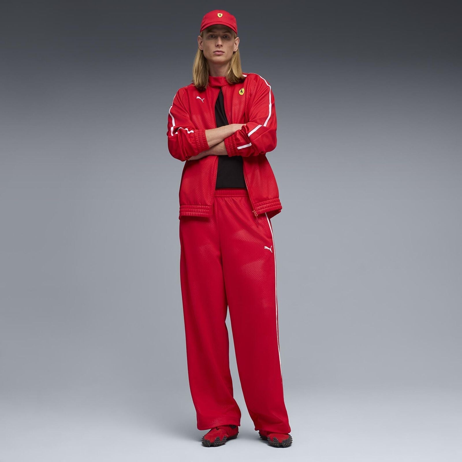 SF LS T7 OS Track Jkt - rosso corsa red
