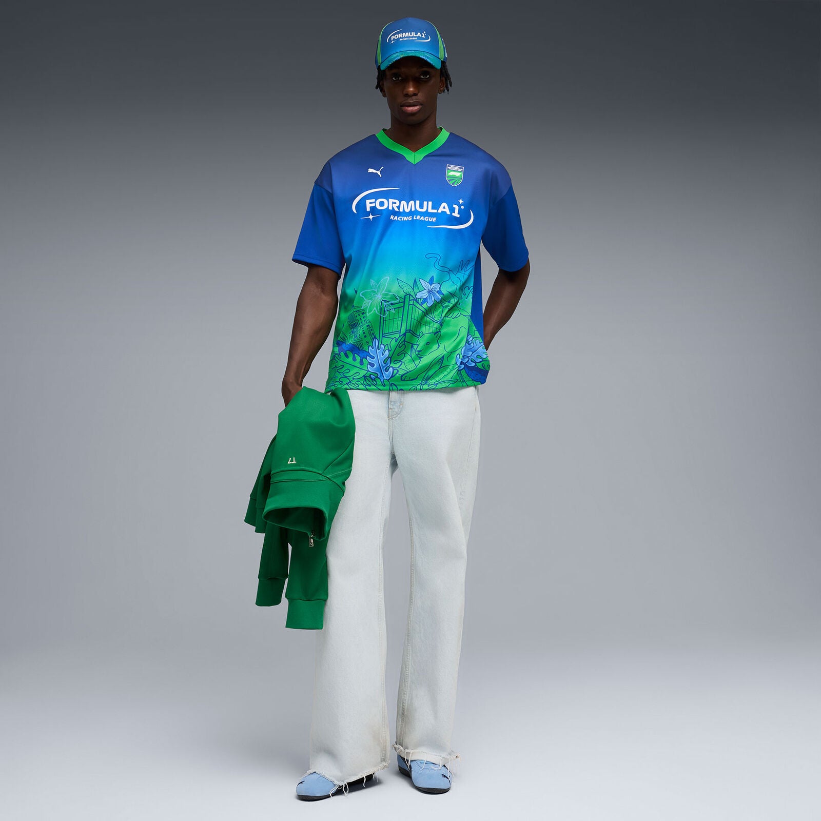 F1 LS Brazil Jersey - blue / green