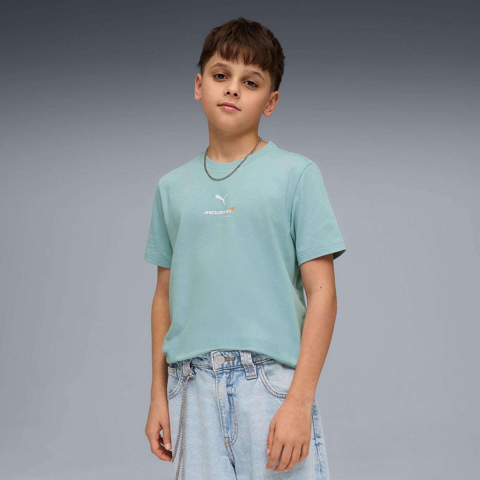 ML FW KIDs Small Logo Tee - sea green