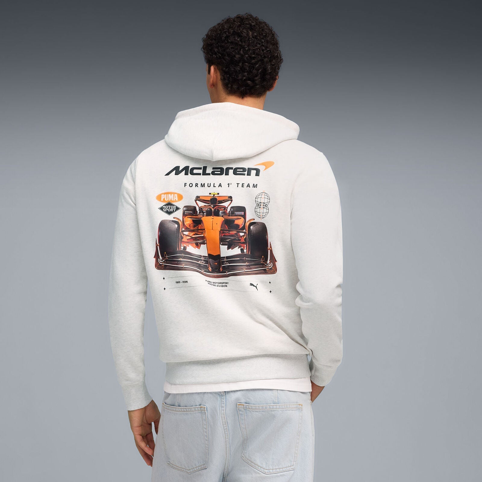 ML LS Graphic Hoodie - White Glow Heather
