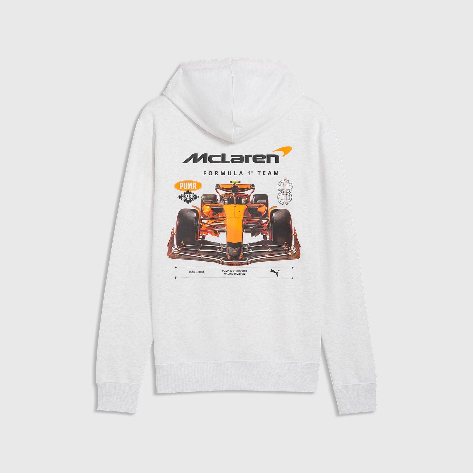 ML LS Graphic Hoodie - White Glow Heather