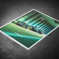 AMF1 GLOW AMR25 LAUNCH POSTER - dark green