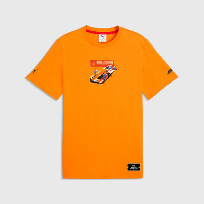 F1 FW SE BELGIUM TEE - Orange Glo