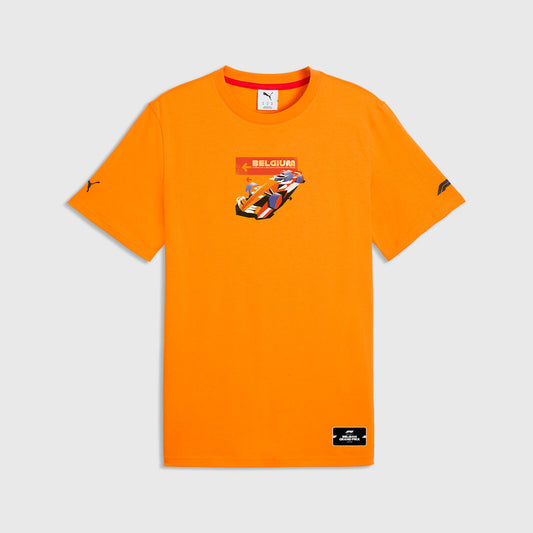 F1 FW SE BELGIUM TEE - Orange Glo