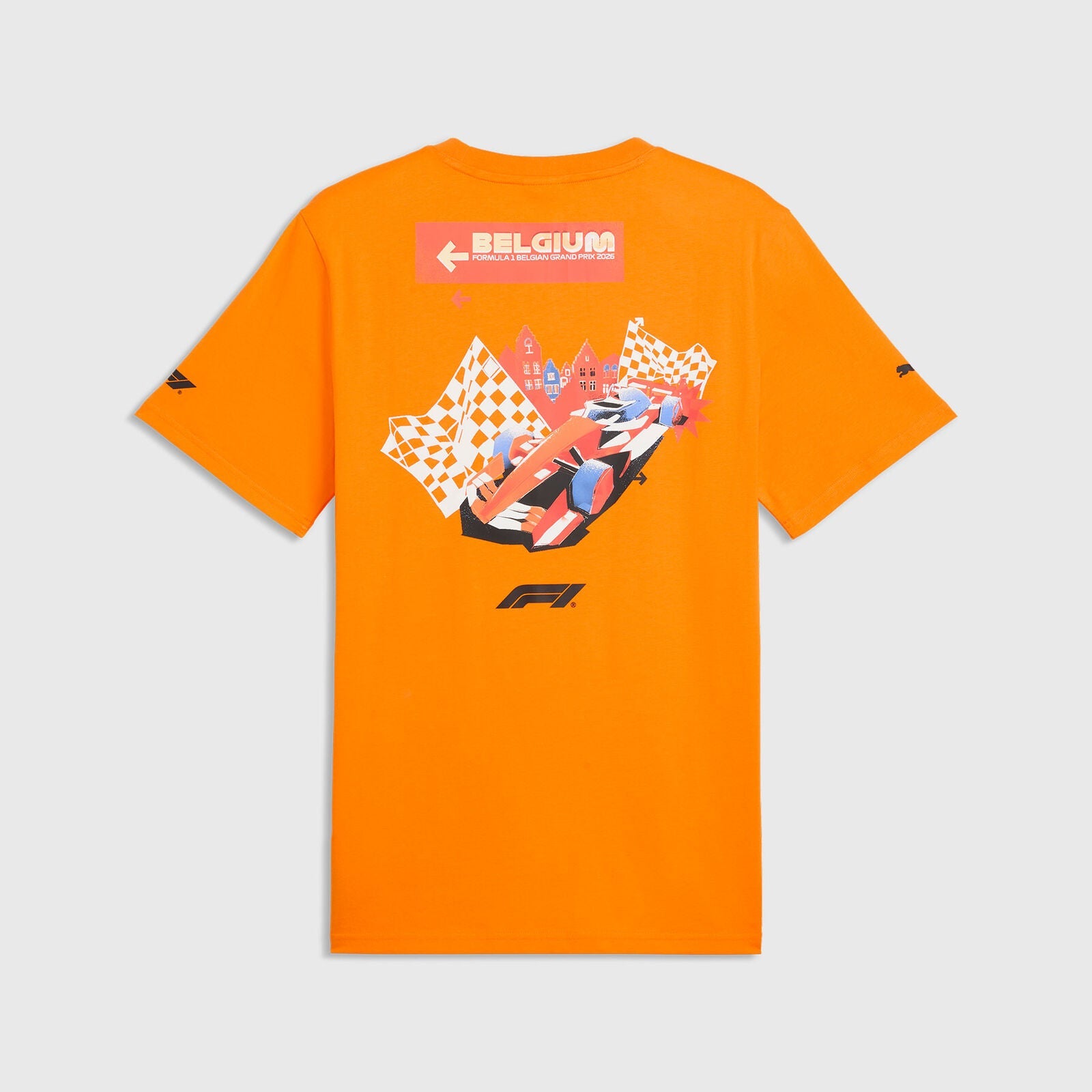 F1 FW SE BELGIUM TEE - Orange Glo