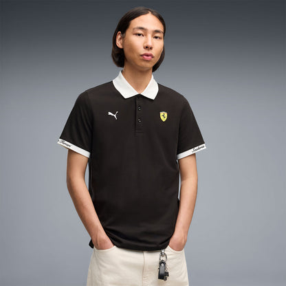 SF LS PIQUET POLO - PUMA BLACK