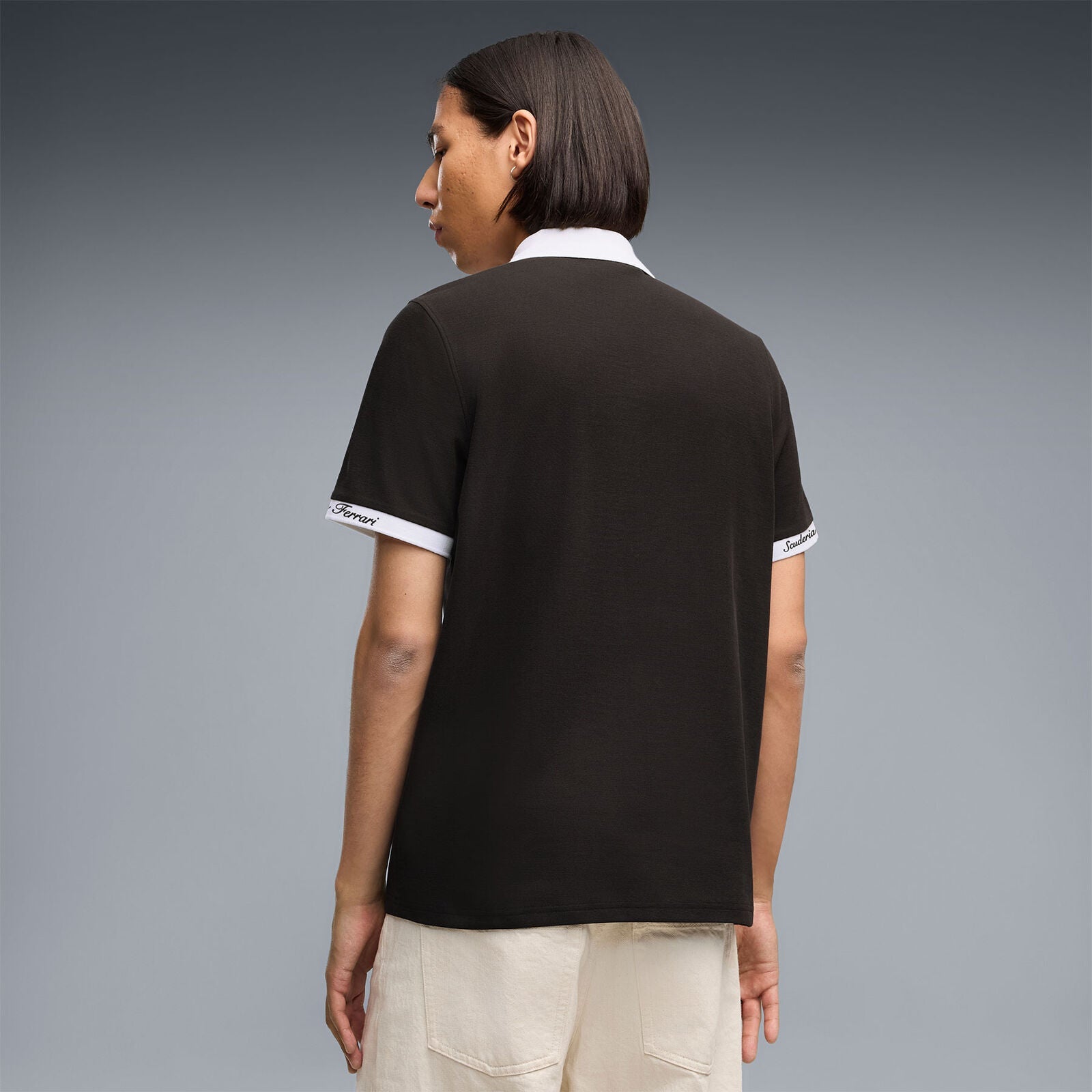 SF LS PIQUET POLO - PUMA BLACK