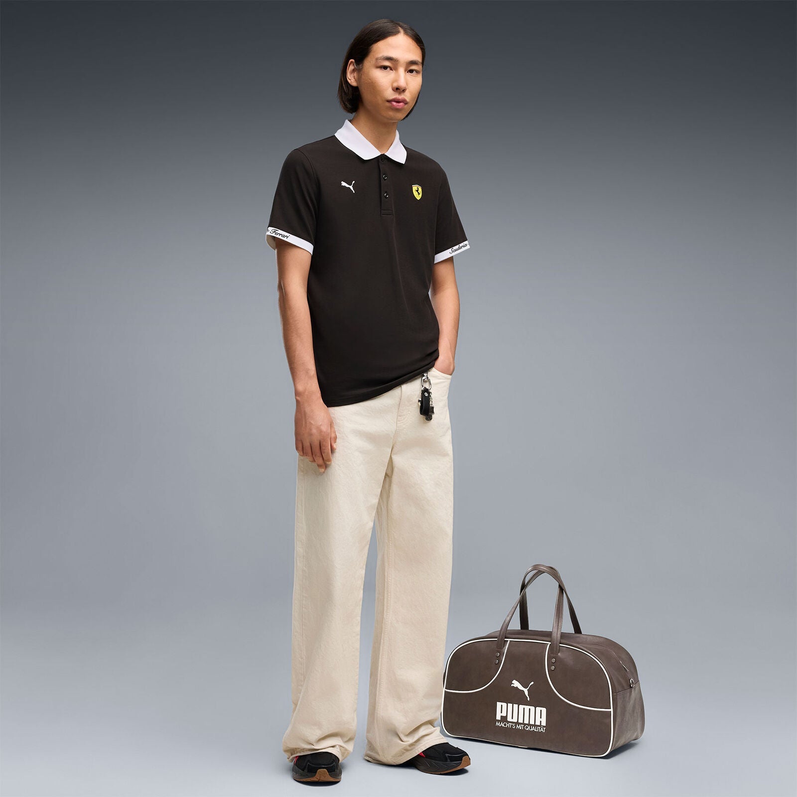SF LS PIQUET POLO - PUMA BLACK
