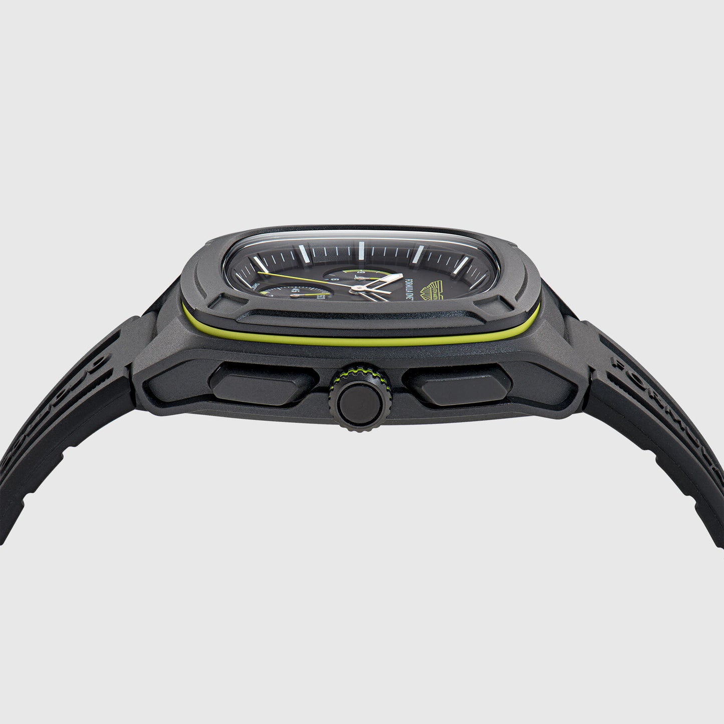 AMF1 OVR SILICONE STRAP WATCH - Black