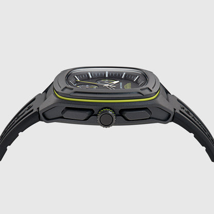 AMF1 OVR SILICONE STRAP WATCH - Black