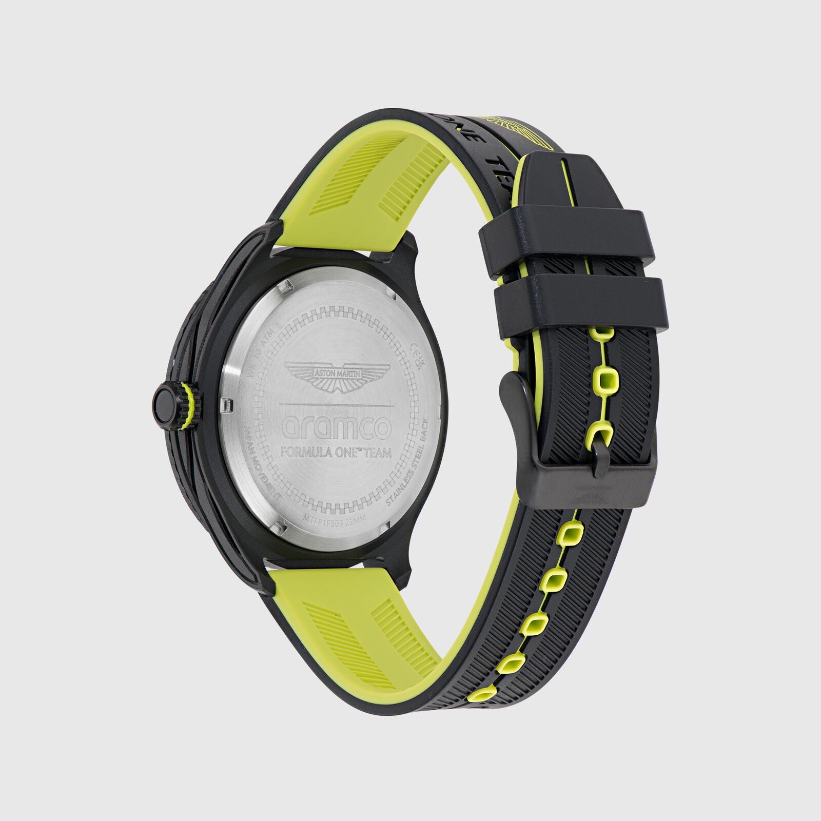 AMF1 PIT SILICONE STRAP WATCH - Black