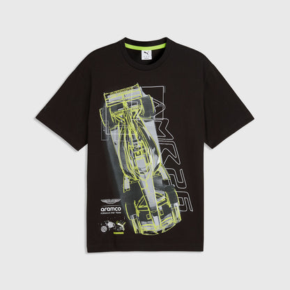 AMF1 LS CAR GRAPHIC TEE - PUMA Black