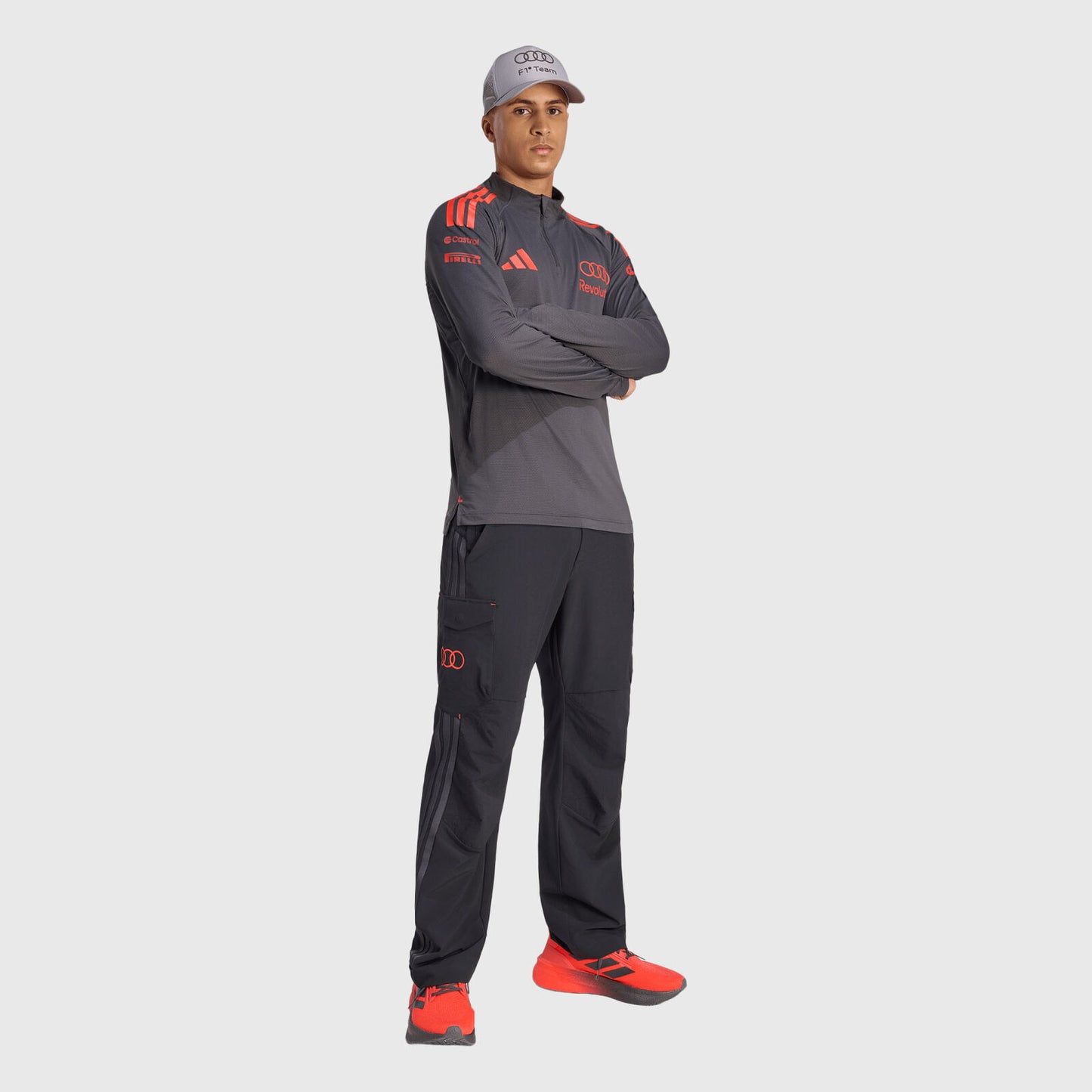 AUDI RP MENS MECHANICS QTR ZIP - Utility Black