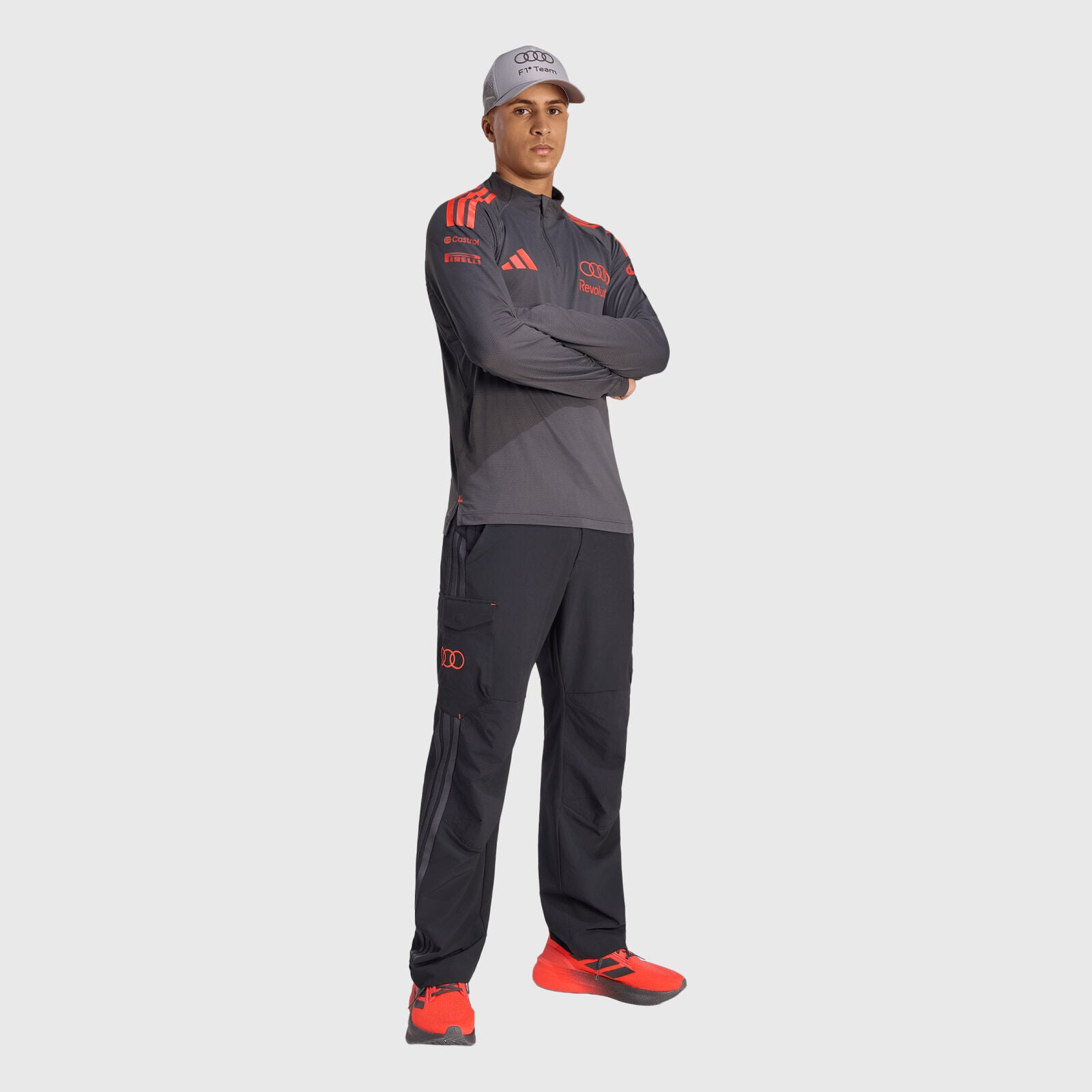 AUDI RP MENS MECHANICS QTR ZIP - Utility Black