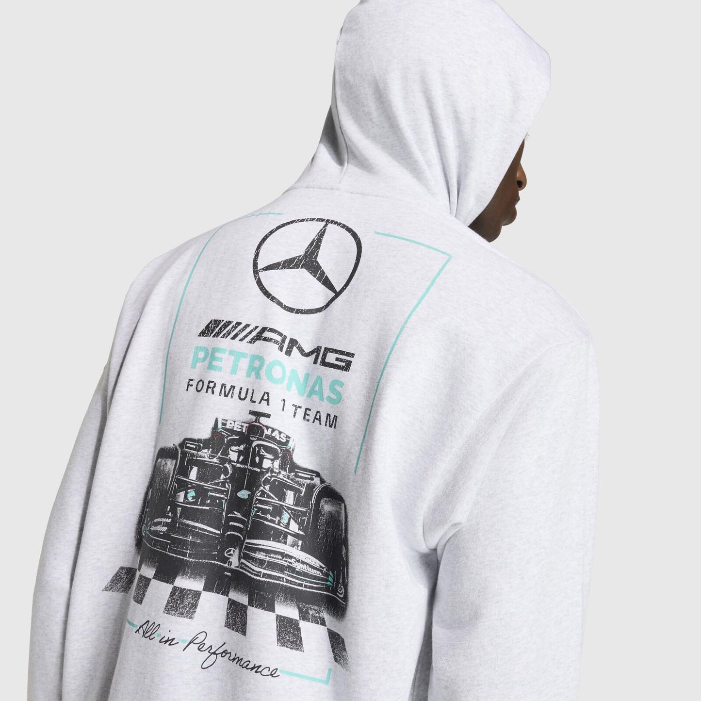 MAPF1 FW MENS CAR GRAPHIC HOODIE - Light Grey Heather