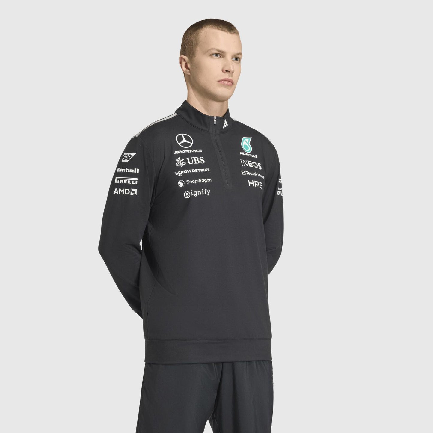 MAPF1 RP MENS ENGINEERS QTR ZIP - Black
