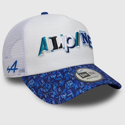 ALPINE FW AOP TRUCKER CAP - White