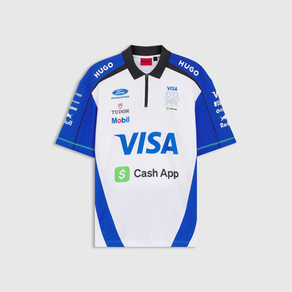 VCARB RP UNISEX TEAM POLO - White