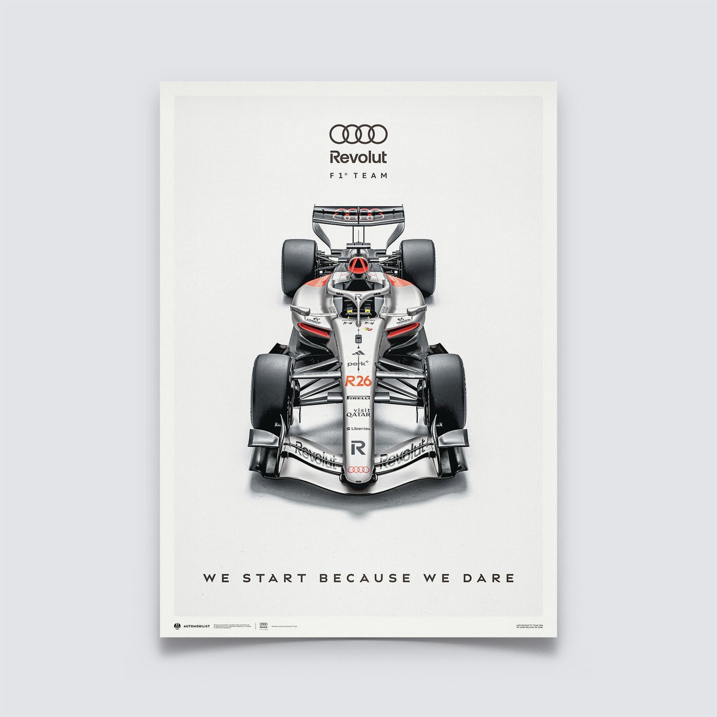 AUDI FW R26 2026 POSTER - Grey