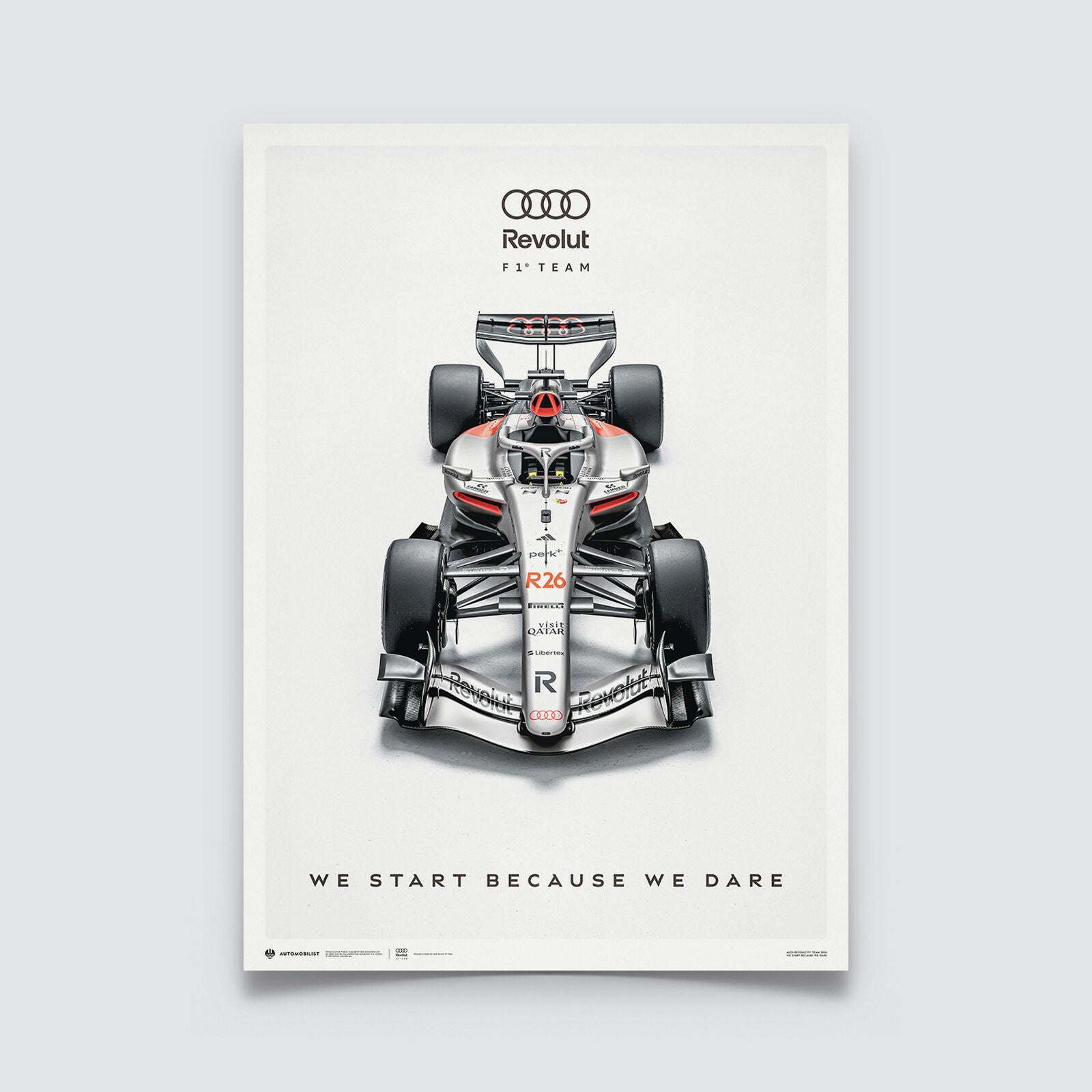 AUDI FW R26 2026 POSTER - Grey