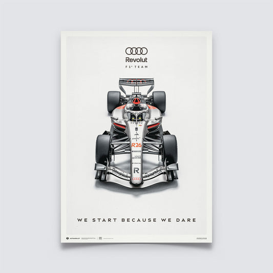 AUDI FW R26 2026 POSTER - Grey