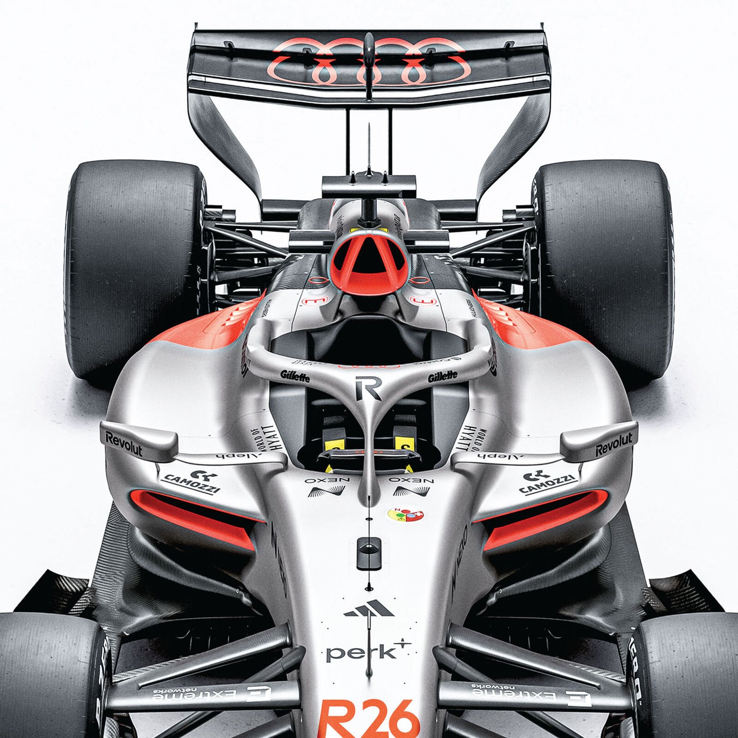 AUDI FW R26 2026 POSTER - Grey