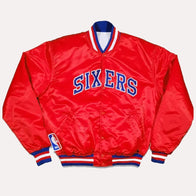 Philadelphia Sixers Starter Varsity Jacket Varsity Jacket unisex front product view | Dash Racegear — Sixers Varsity Jacket – Philadelphia Starter NBA Fan Gear