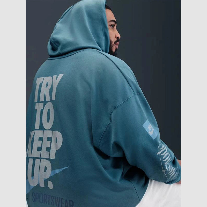 Nike Club Men’s Oversized French Terry Pullover Hoodie Hoodie unisex detail view 7 | Dash Racegear — Men’s Nike French terry hoodie with pullover design