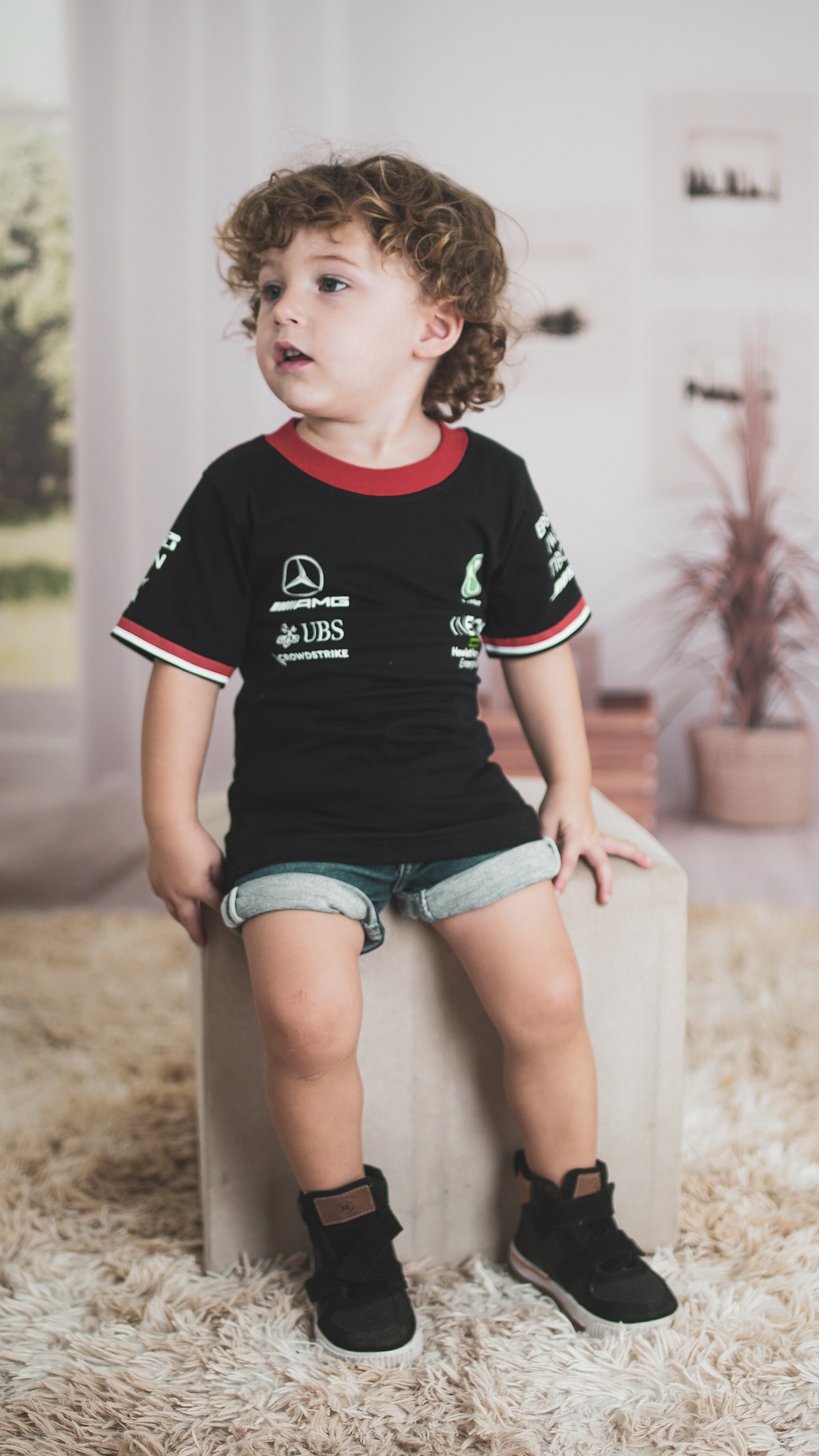 F1 Mercedes baby racing Shirt Hamilton 44 jersey 100% cotton |... - baby & toddler shirt image 3