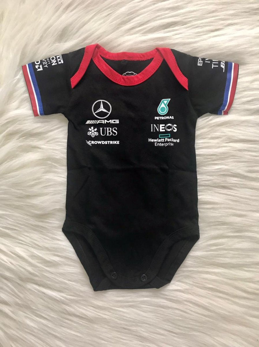 baby bodysuits F1 Mercedes Racing romper Hamilton | Fan Edition - baby romper image 1