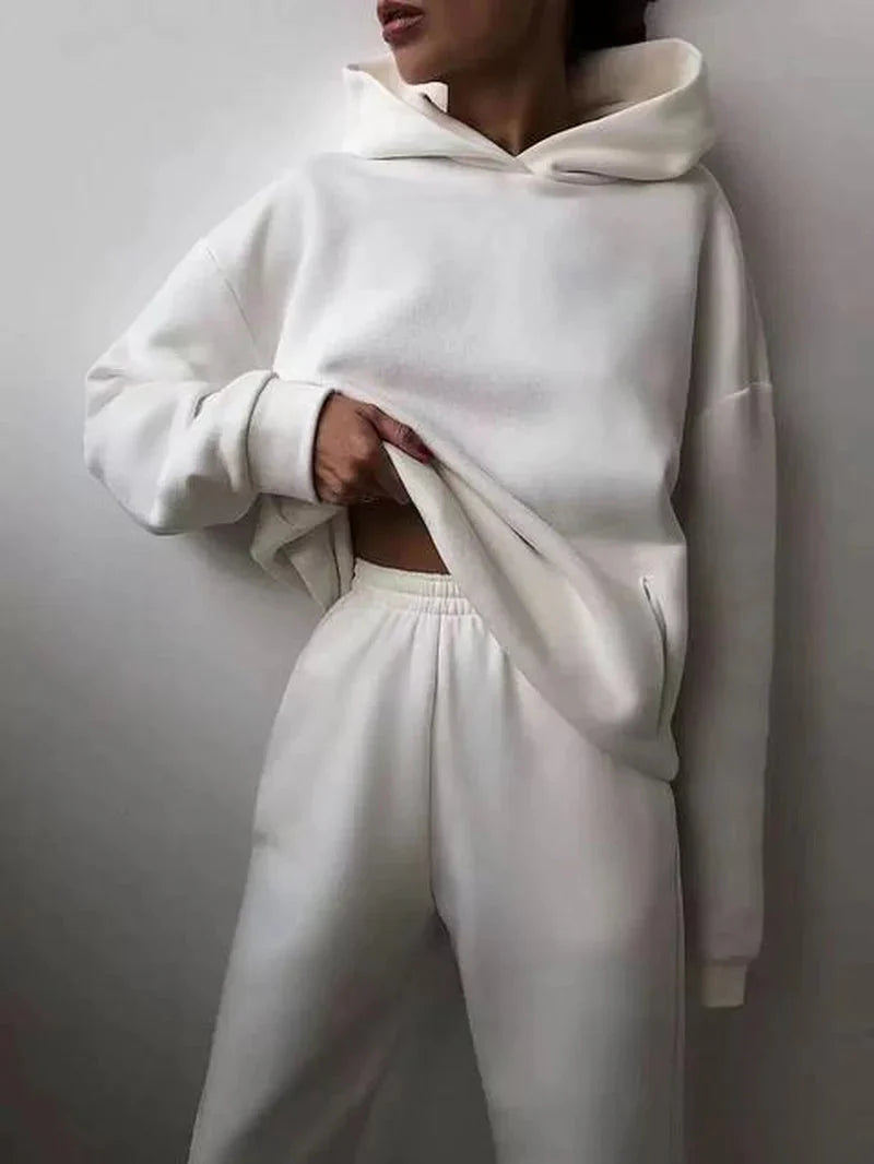 Two - Piece Tracksuit Set - White - XXXL - 42275246735429