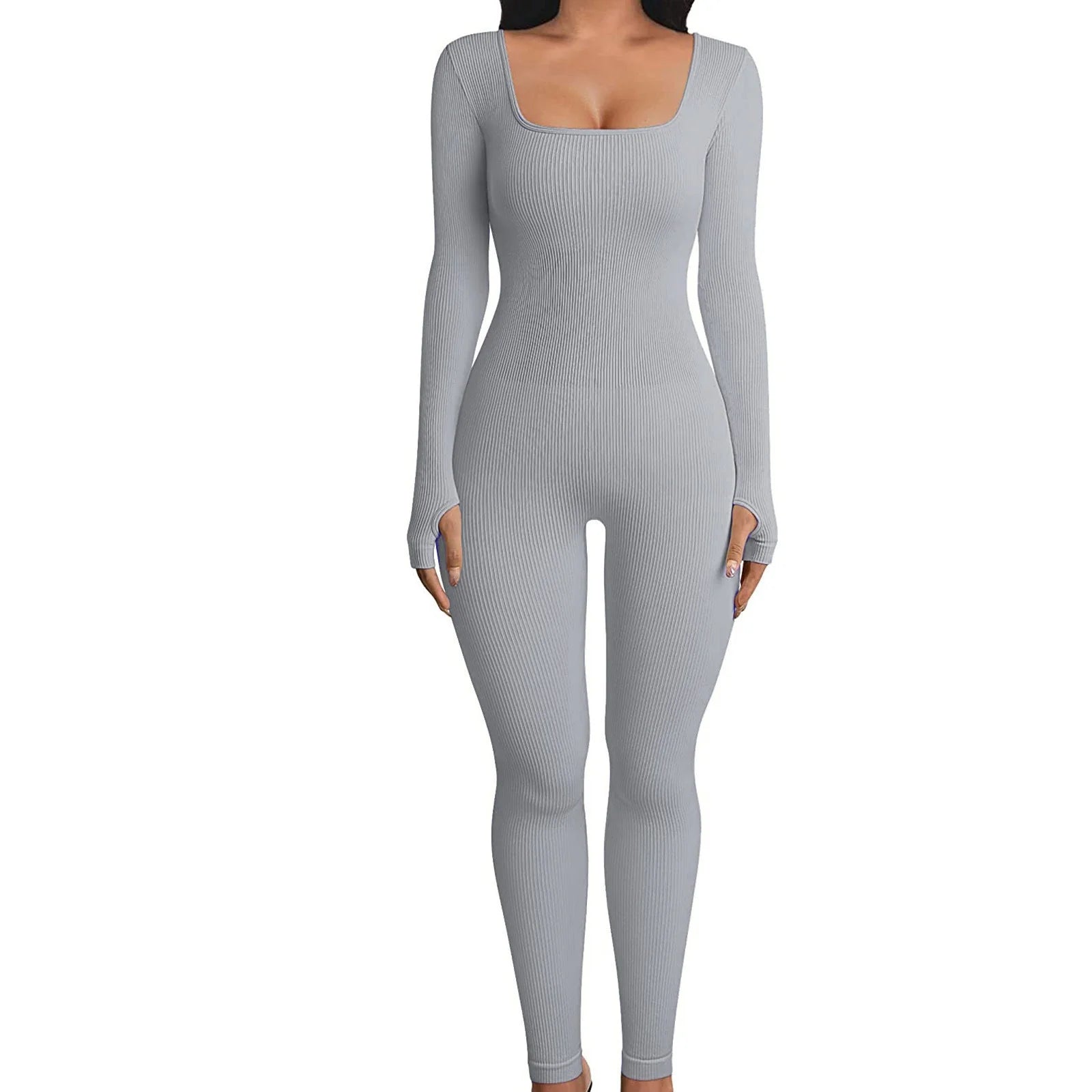 Women's Seamless Long-Sleeve Yoga Jumpsuit F1 Merchandise