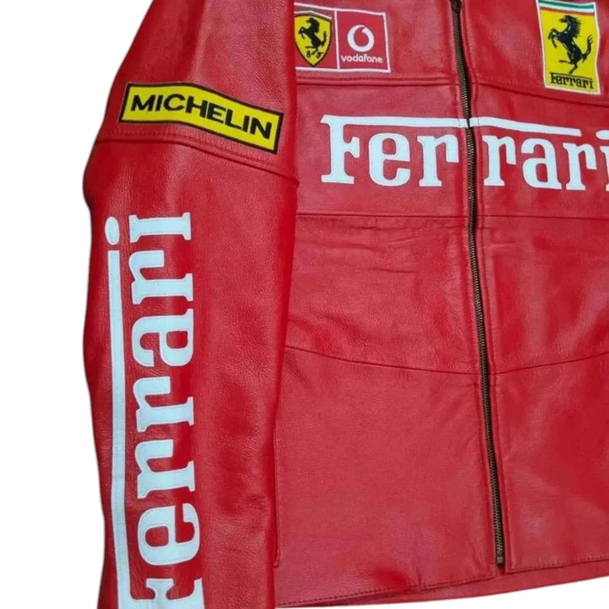 90s Ferrari F1 Real Leather Men Jacket | Dash Racegear