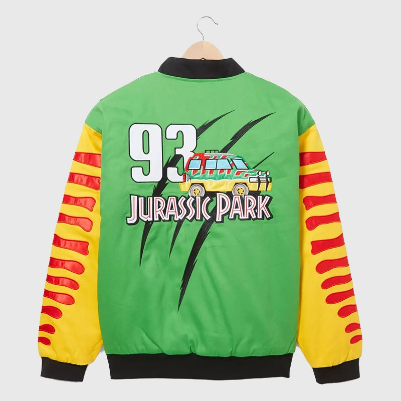 Jurassic Park Jeep Racing Jacket Jacket unisex detail view 2 | Dash Racegear — Retro Jurassic Park Jeep Racing Outerwear