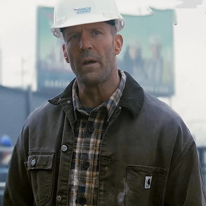 A Working Man 2025 Levon Cade Grey Jacket Jacket unisex detail view 2 | Dash Racegear — Levon Cade Grey Jacket – A Working Man 2025 Film Wardrobe