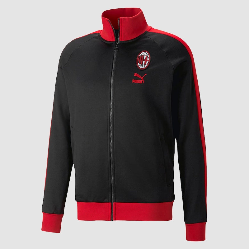 AC Milan Heritage T7 Raglan Track Jacket Jacket unisex detail view 2 | Dash Racegear — AC Milan Retro Track Jacket – Heritage T7 Fit