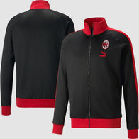 AC Milan Heritage T7 Raglan Track Jacket Jacket unisex front product view | Dash Racegear — AC Milan Sports Jacket – Heritage T7 Raglan Edition