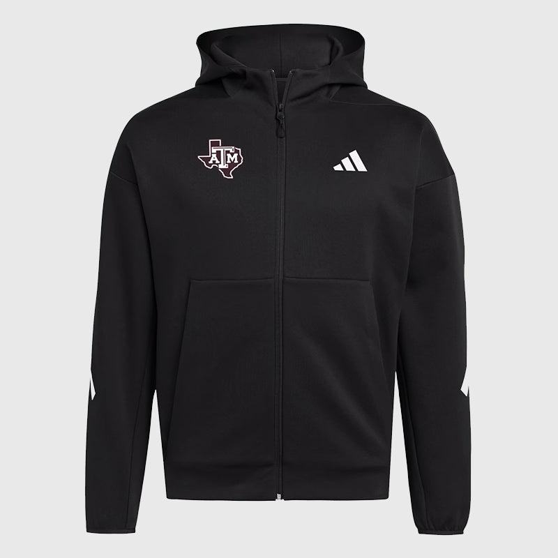 Adidas Texas A&M Aggies Player Travel ZNE Hoodie Hoodie unisex detail view 4 | Dash Racegear — Texas A&M Adidas ZNE Hoodie – Elite Comfort Meets Aggie Pride