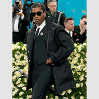 2025 Met Gala ASAP Rocky Black Coat Coat unisex detail view 4 | Dash Racegear — Black Designer Coat Worn by ASAP Rocky at 2025 Met Gala